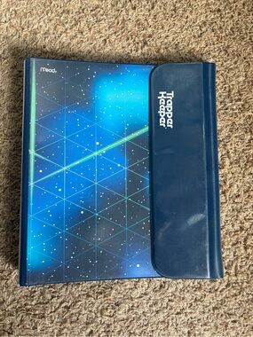 Mead Trapper Keeper Binder Galaxy Holographic Space 3-Ring Clipboard Portfolio